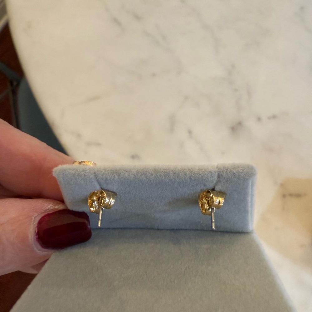 Annabel Aram Rose Quartz Butterfly Earrings in 18K Gold Plated - Picture 9 of 11